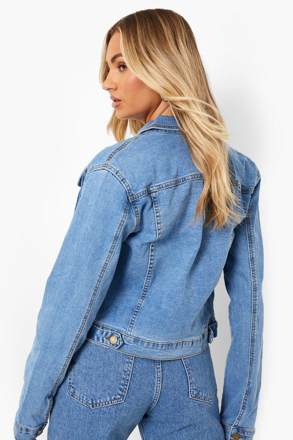 Slim Fit Denim Jacket boohoo IE